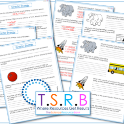 Kinetic energy worksheet with answers