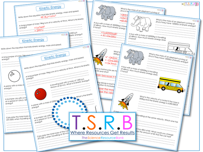 Kinetic energy worksheet with answers