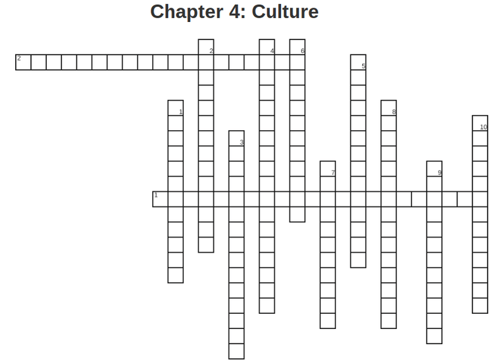 Write the correct word to complete the crossword puzzle below