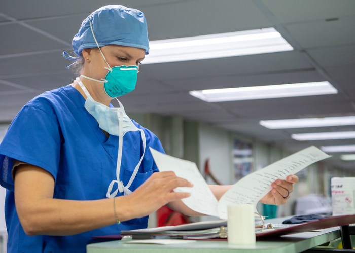 A nurse is collecting data on four clients